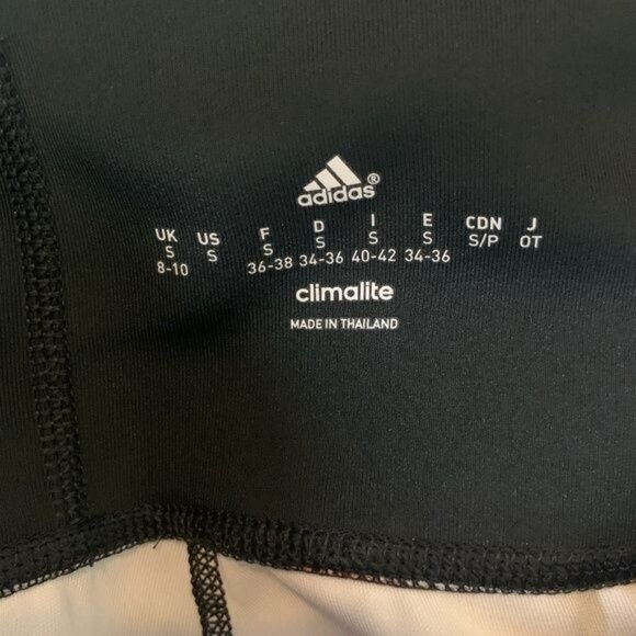 Adidas Women’s Black Red Cropped Climalite Leggings Size Small - Picture 9 of 9
